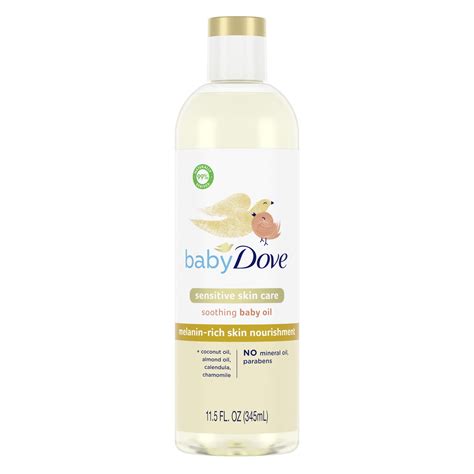 Baby Dove Melanin-rich Skin Nourishment Baby Oil Sensitive Baby Care 11.5 oz - Walmart.com ...