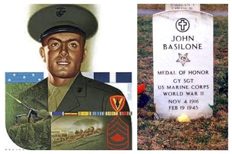 Medal of Honor and Navy Cross hero Gy Sgt John Basilone in painting by ...