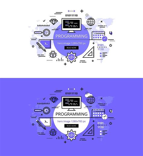 Programming hero banner set | Powerpoint presentation design, Banner design, Banner vector