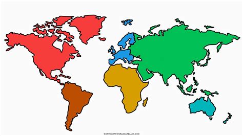 Map Of World Clipart World Map Blank And Printable - Gambaran