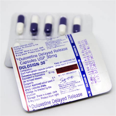 Duloxetine Dulosign 30 Tab, 10x10, Abhiflax Pharma Chem Private Limited | ID: 23229831297