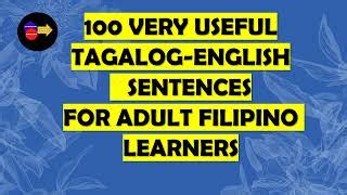 100 Tagalog English Sentences For Filipino Learners Tagalog English ...