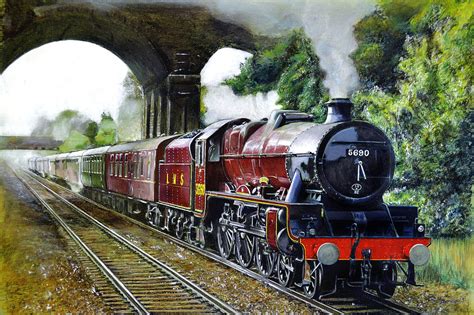 The Red Train Painting by David James