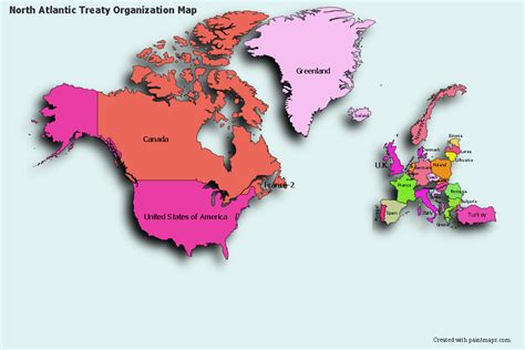 Sample Maps for North Atlantic Treaty Organization. Online high ...