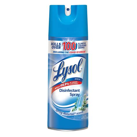 Lysol Disinfectant Spray, Spring Waterfall, 12.5oz, Tested and Proven ...