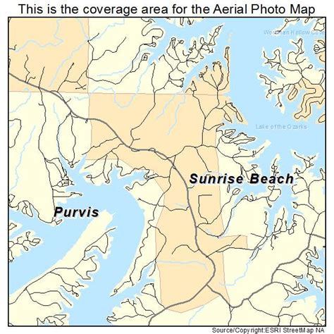 Aerial Photography Map of Sunrise Beach, MO Missouri