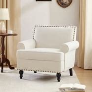 Modern Accent Chair with Metal Legs Armchair, Single Sofa Couch Velvet Fabric Chair Club Chair ...
