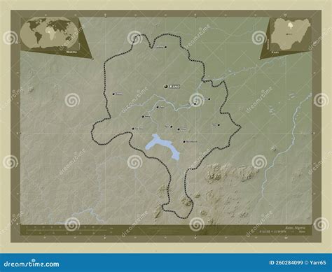 Kano, Nigeria. Wiki. Labelled Points of Cities Stock Illustration ...