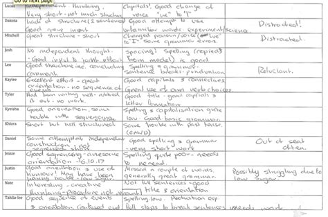 Sample 4- Scaffolded Anecdotal Notes - Professional Teaching Portfolio