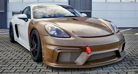 Porsche 718 Cayman GT4 Clubsport MR Goes Green With A Natural-Fiber Composite Body Kit | Carscoops