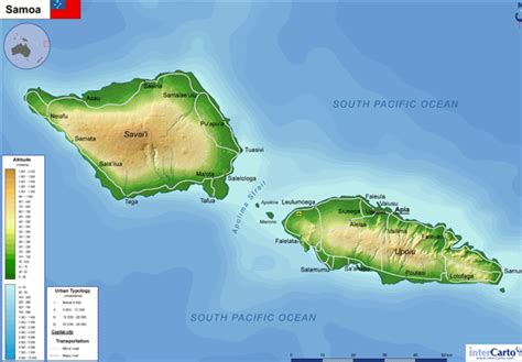 Map Of Upolu Island Samoa