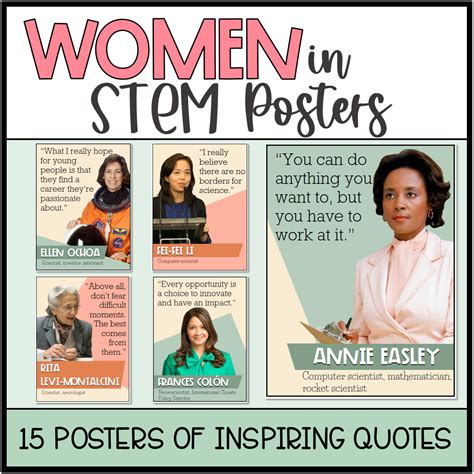 Women in stem posters of inspiring quotes women scientists made by teachers – Artofit