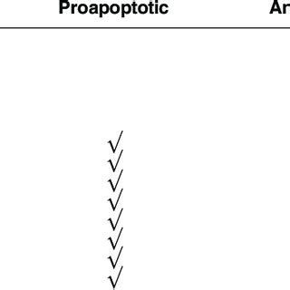 BCL-2 protein family members and their function | Download Table