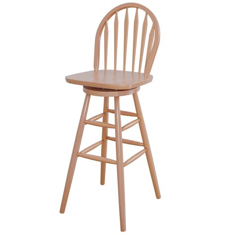 Natural Wood Chair Stools Bar Swivel Seats : Noble House Farmdale 26 In Black And Natural ...