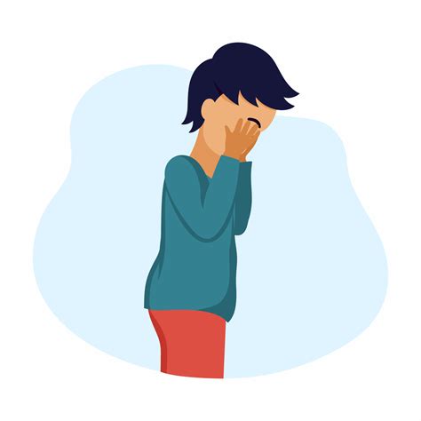 Little boy is crying. Sad child. Vector character in cartoon style ...