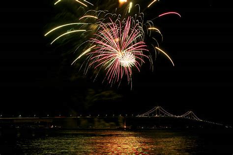 10+ Firework Display Bridge Newport Rhode Island Rhode Island Stock ...