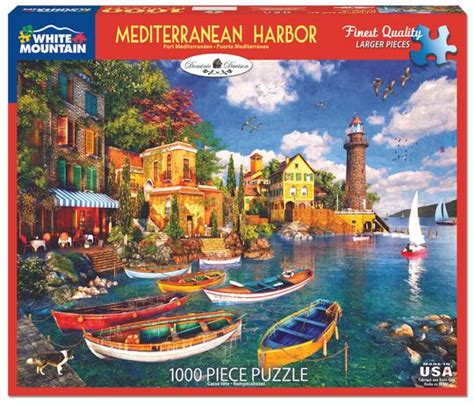 Mediterranean Harbor - 1000 Piece Puzzle - Athena Posters