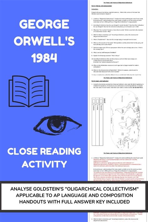 1984: CLOSE READING ACTIVITY | Goldstein's "OLIGARCHICAL COLLECTIVISM ...