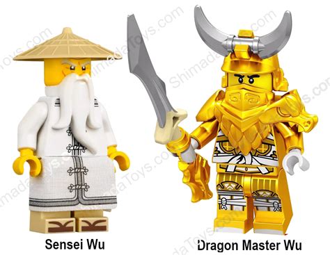 LEGO® Ninjago Dragon Armor Master Sensei Wu Young and Old Hunted Minifigure Set - Shimada's Toy ...