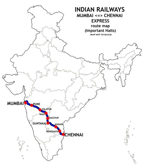 Chennai to Mumbai map - Mumbai to Chennai map (Tamil Nadu - India)