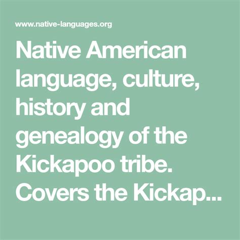 Native American language, culture, history and genealogy of the ...