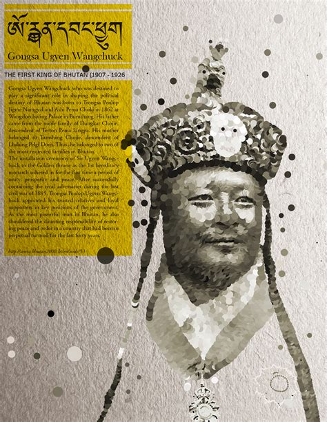 Gongsa Ugyen Wangchuck (1st King of Bhutan) :: Behance