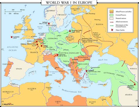 Post World War 1 Europe Map - Map