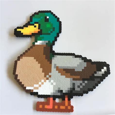 Duck #perler | Perler bead patterns, Perler beads designs, Perler beads