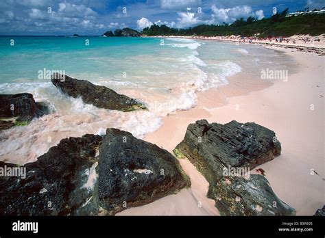 View of a Pink Sand Beach Horseshoe Bay Bermuda Stock Photo - Alamy