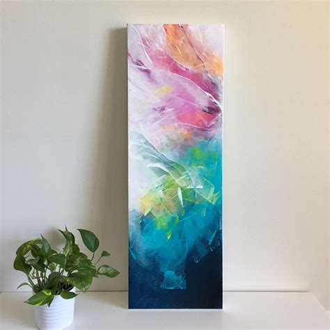 Acrylic abstract painting on canvas, using Golden Fluid Acrylics and C… | Contemporary abstract ...