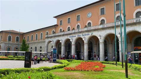 Premium stock video - Front exterior view of pisa italy train station ...