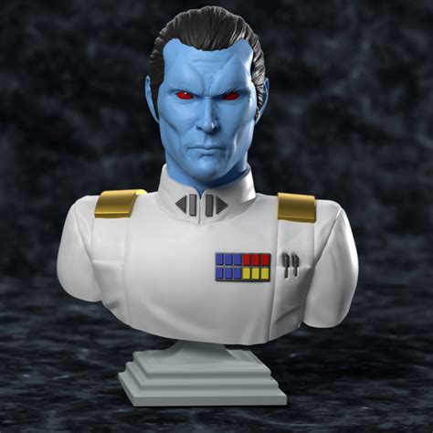 3D Printable Grand Admiral Thrawn, Star Wars Fan Art, FDM alternative by Ogareg Miniatures