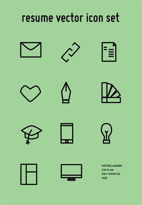 Resume Vector Icon set // free download on Behance