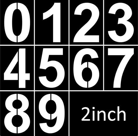 Amazon.com : 2 Inch Number Stencils Plastic Number Stencils Reusable ...