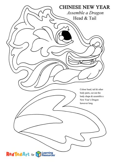 Chinese Dragon Craft Printable - prntbl.concejomunicipaldechinu.gov.co