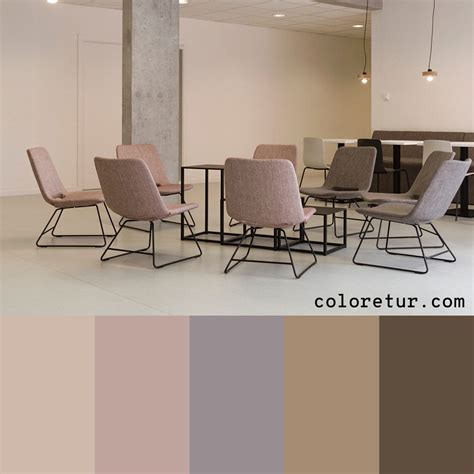 Industrial Office - Warm tones to create a comfortable color palette in a concrete warehouse ...