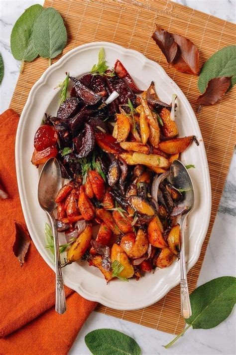 Roasted Root Vegetables with a Miso Glaze - The Woks of Life