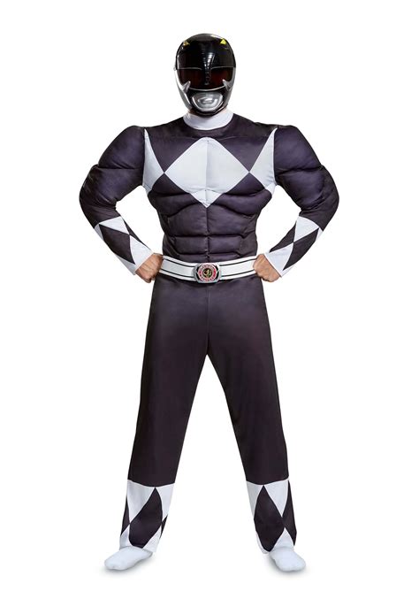 Men's Power Rangers Black Ranger Muscle Costume