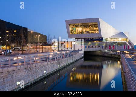 The Museum of Liverpool at Night, The Pier Head, Liverpool Waterfront, Liverpool, Merseyside ...