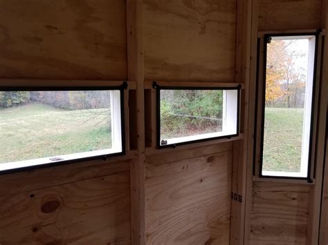 Plexiglass Deer Stand Windows Ideas ~ Deer Blind Build Windows Window Stand Plans Hinged Door ...