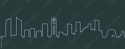 Beirut Single Line Skyline Stock Vector | Adobe Stock