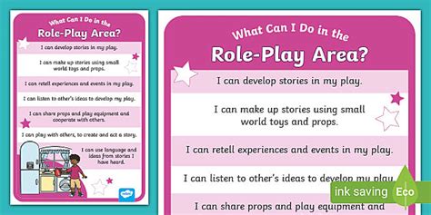 'I Can' Role-Play Area Continuous Provision Prompt Poster