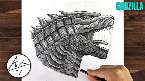 How To Draw Godzilla | Sketch Art Tutorial Beginner - YouTube