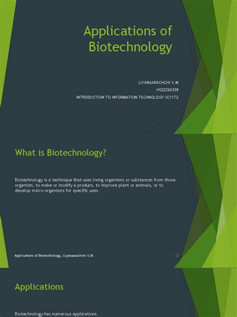 Applications of Biotechnology | PDF