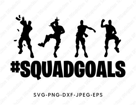 Fortnite Squadgoals Svg Silhouette Stencil File Fortnite Svg My Xxx ...