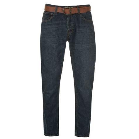 Firetrap | Firetrap Leather Belt Jeans Mens | Mens Jeans