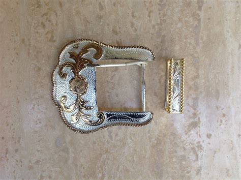 Western Belt Buckle Vintage Belt Buckle 2 Piece Belt - Etsy UK | Vintage belt buckles, Western ...