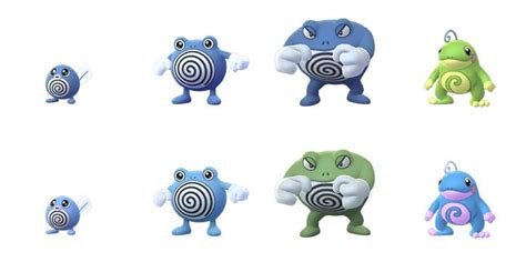 Shiny Poliwag family comparison. Available starting August 6 at 10AM ...