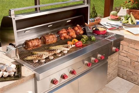 Wolf OG54LP 54 Inch Built-in Gas Grill with 25,500 BTU Burners, Infrared Sear Burner, Infrared ...