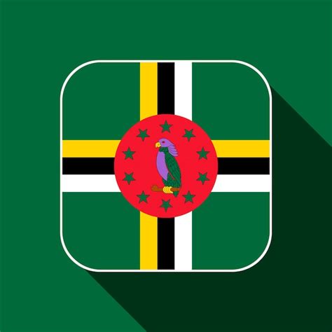 Premium Vector | Dominica flag official colors vector illustration